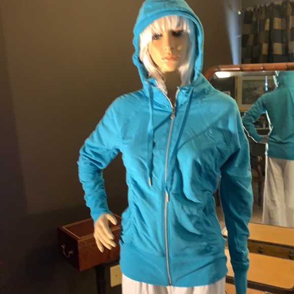 Women's Turquoise CHAMPION HOODIE SMALL - Picture 2 of 12